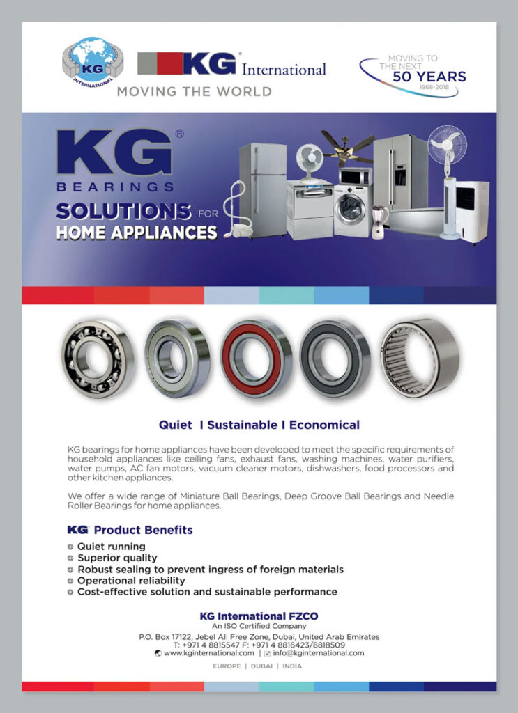 Ad design for Ball Bearings used in consumer durable products