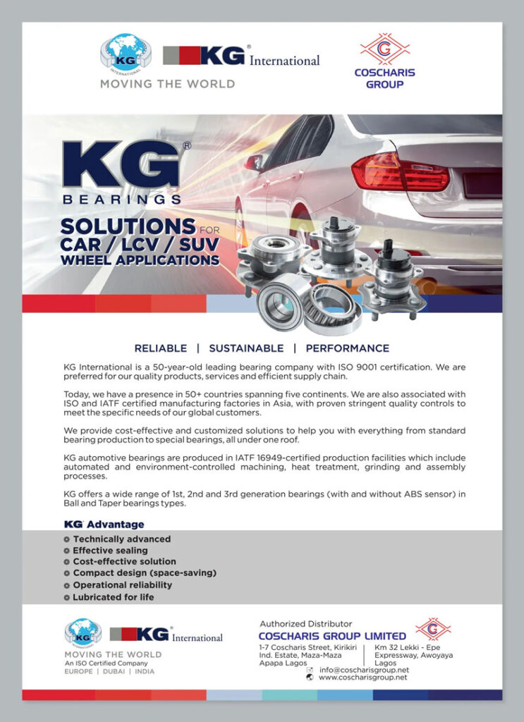 Automotive Ad for Wheel Bearings made for Cars, SUVs, LCVs