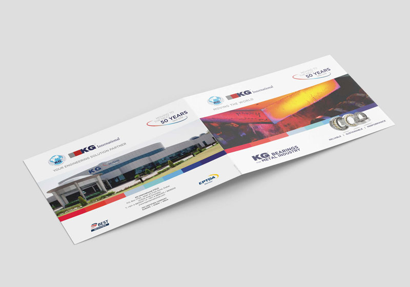 Steel and Metal industry leaflet for ball bearing company