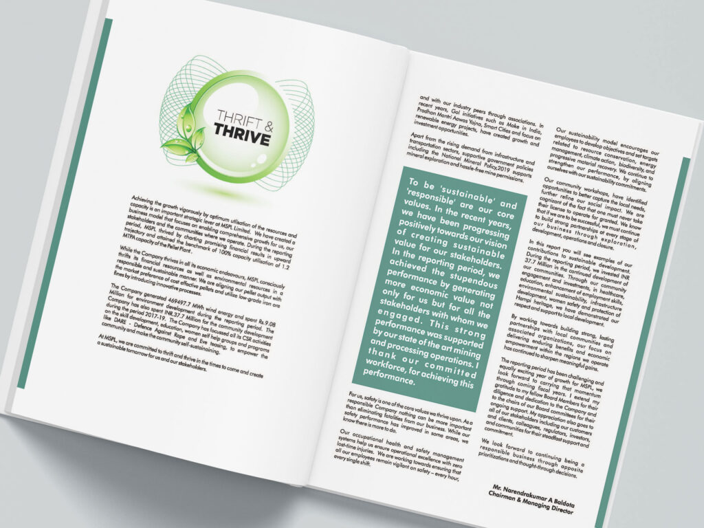 MSPL Limited Corporate Sustainability Report 2019 Inside PAges