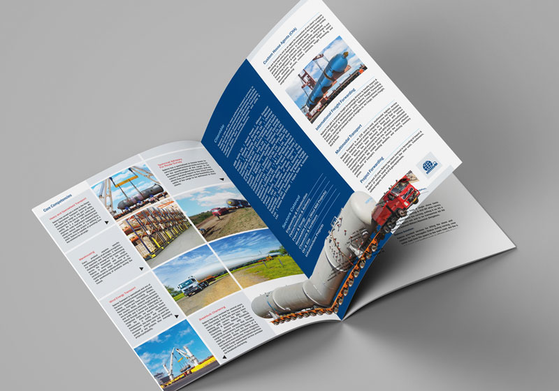 Brochure featuring transport projects