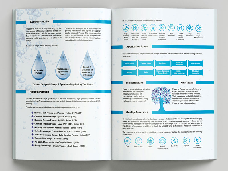 Brochure for a pump manufacturing engineering company 3