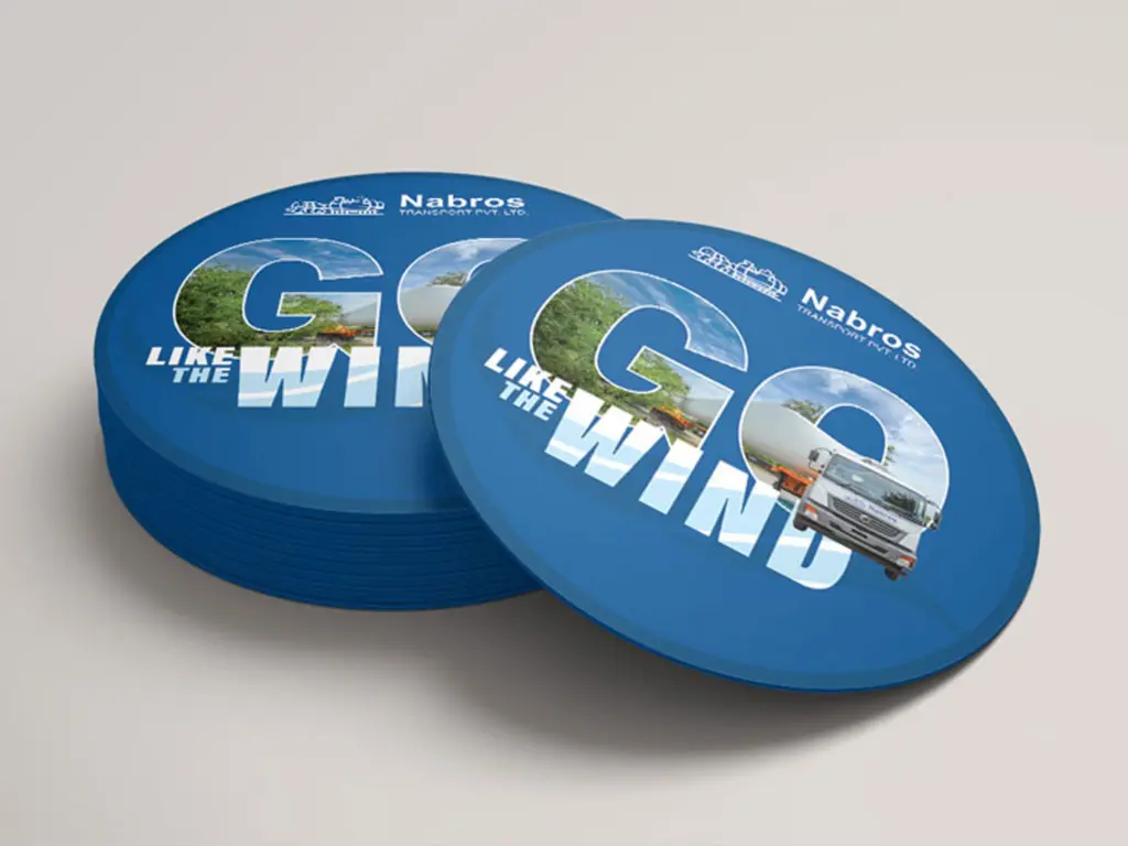 Branded Tea Coasters - Visual Merchandise Design